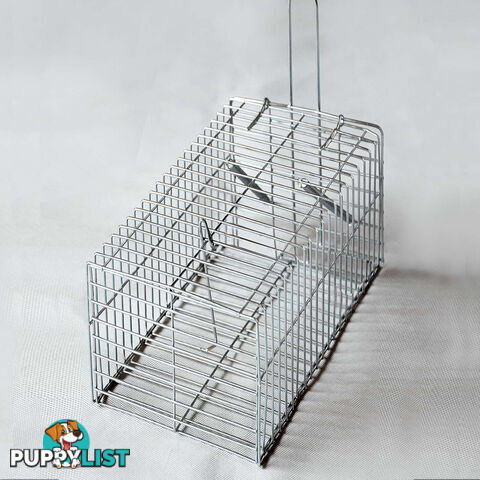 Set of 4 Humane Animal Trap Cage 29 x 15 x 15cm Silver