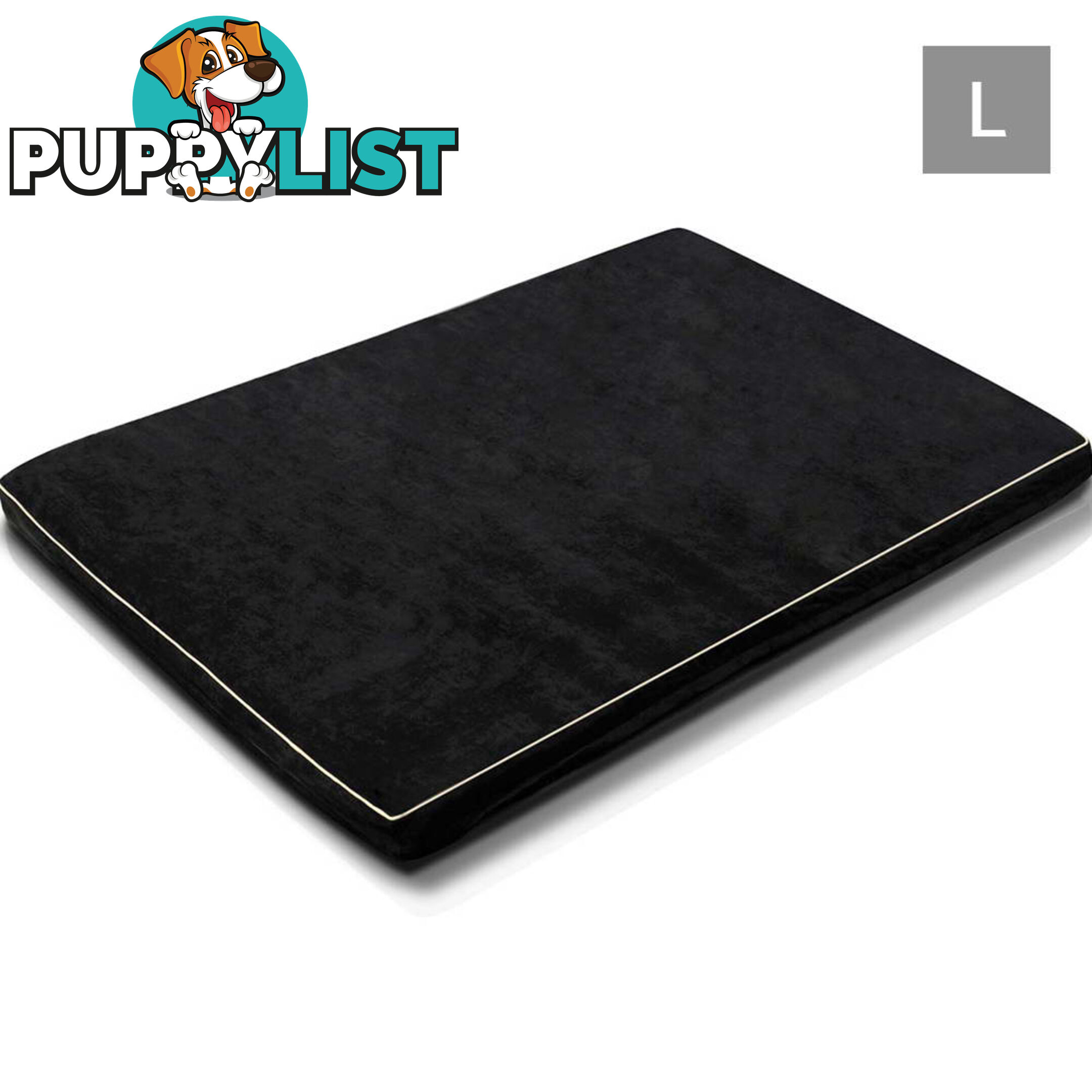 Pet Dog Anti Skid Sleep Memory Foam Mattress Bed Large Black