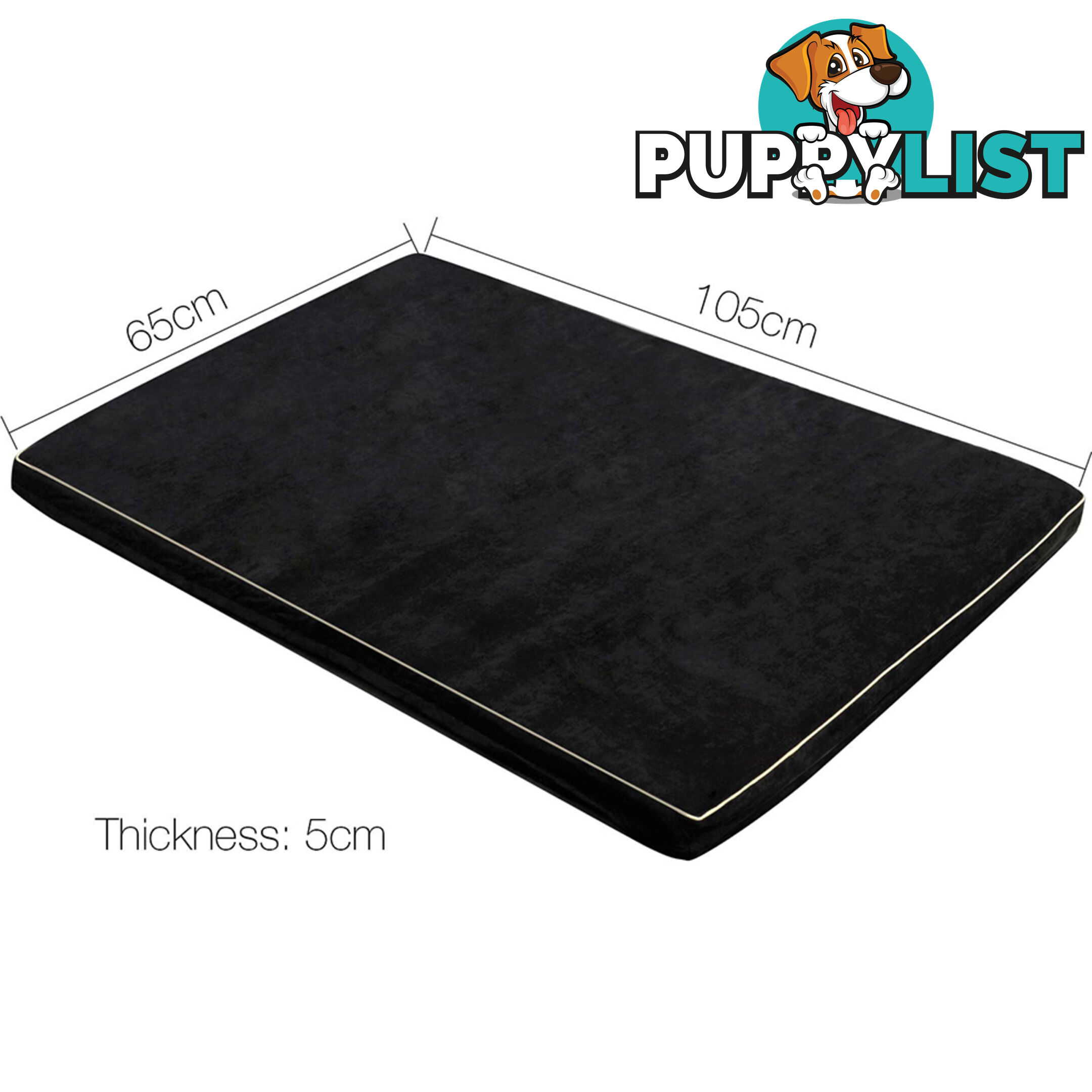 Pet Dog Anti Skid Sleep Memory Foam Mattress Bed Large Black