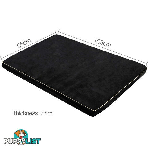 Pet Dog Anti Skid Sleep Memory Foam Mattress Bed Large Black