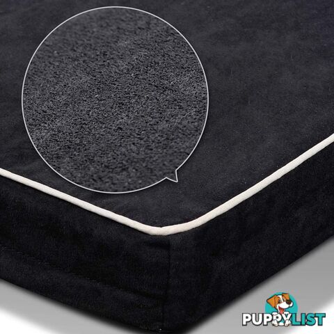 Pet Dog Anti Skid Sleep Memory Foam Mattress Bed Large Black