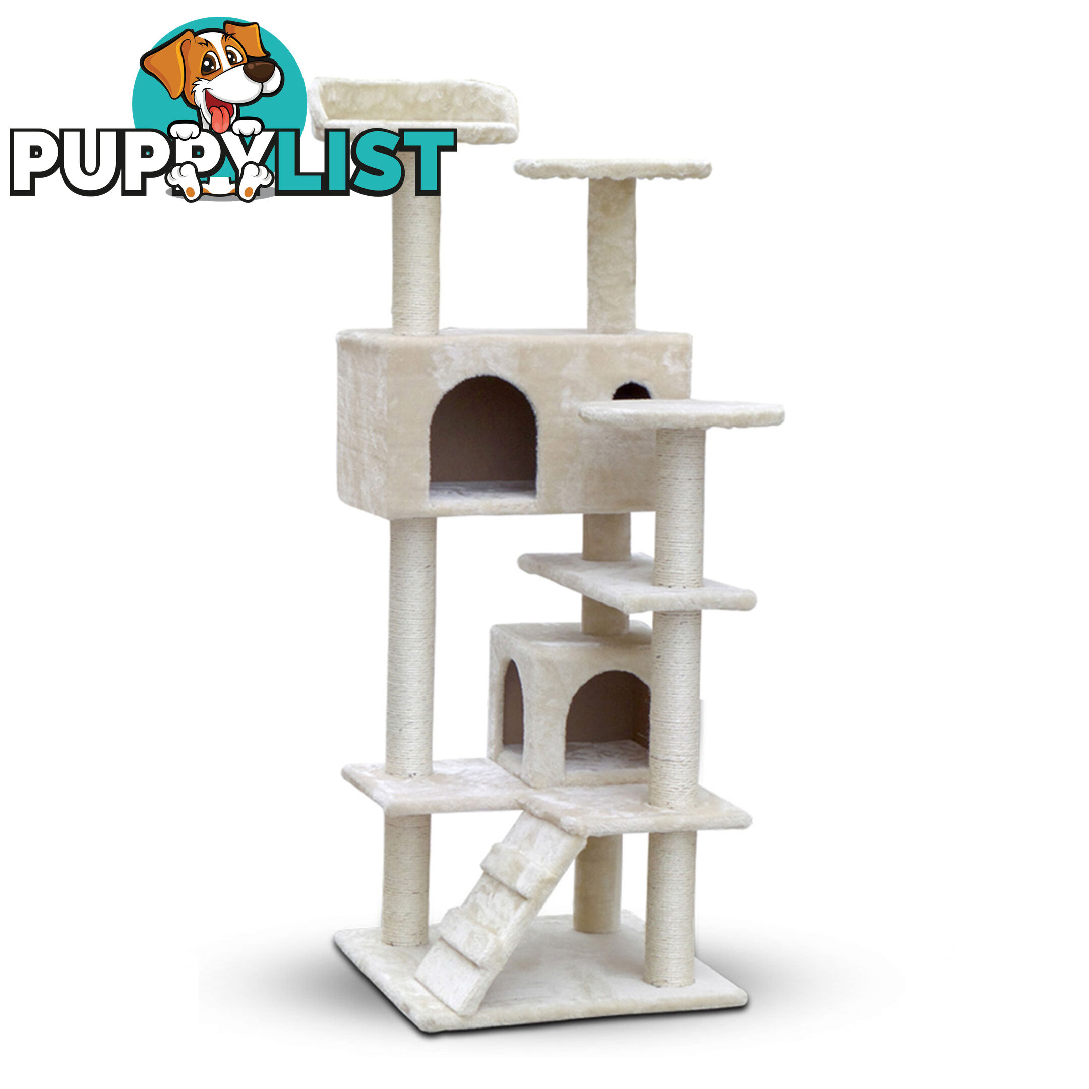 Cat Scratching Post  Tree House Condo 134cm Beige