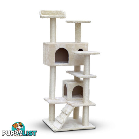 Cat Scratching Post  Tree House Condo 134cm Beige