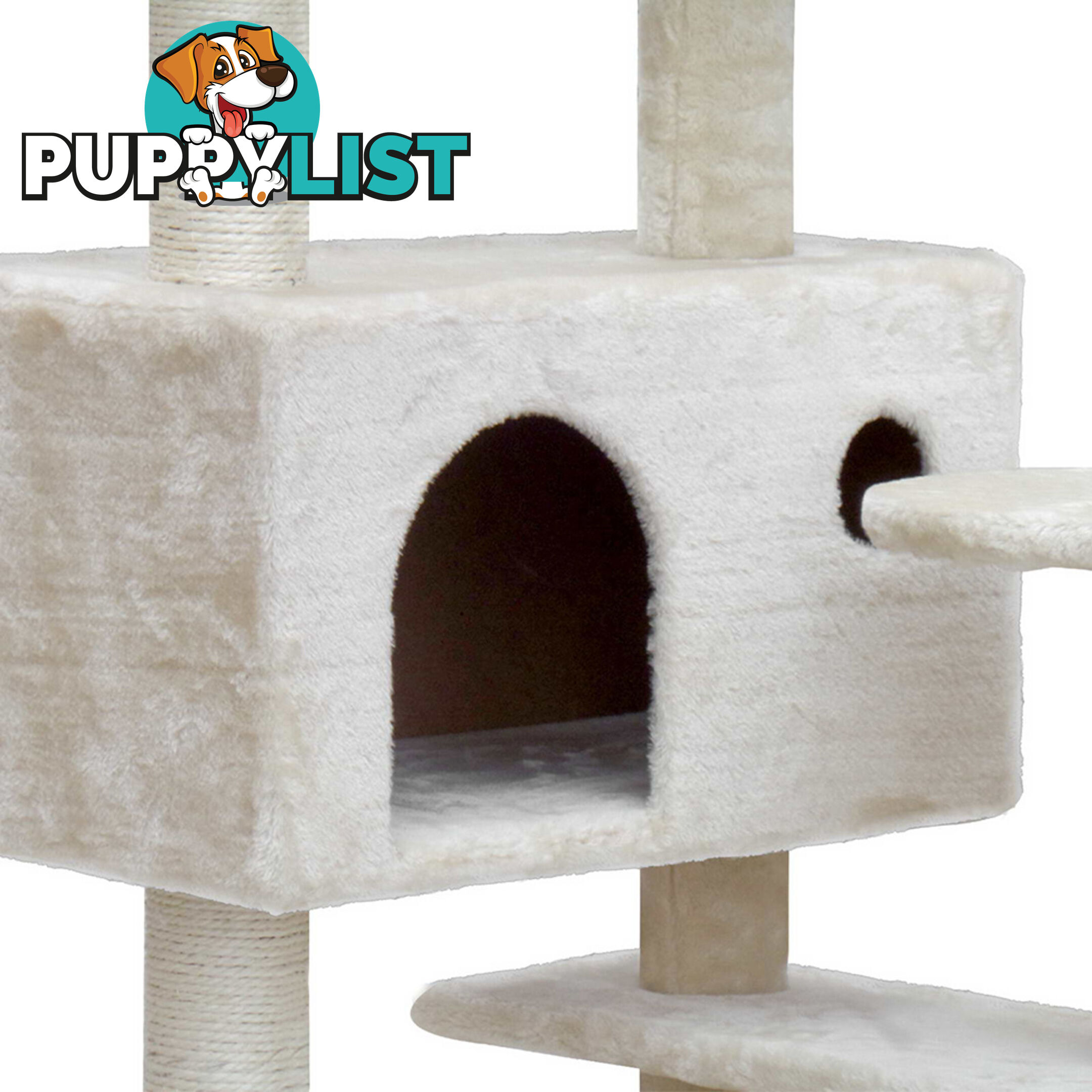 Cat Scratching Post  Tree House Condo 134cm Beige