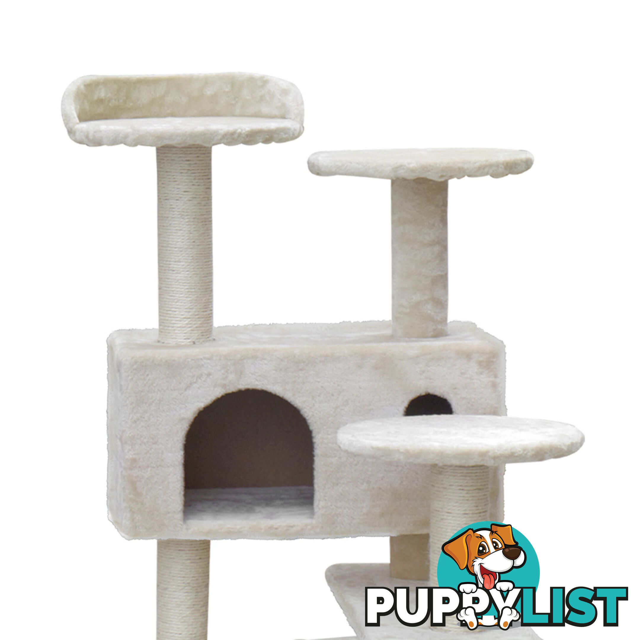 Cat Scratching Post  Tree House Condo 134cm Beige