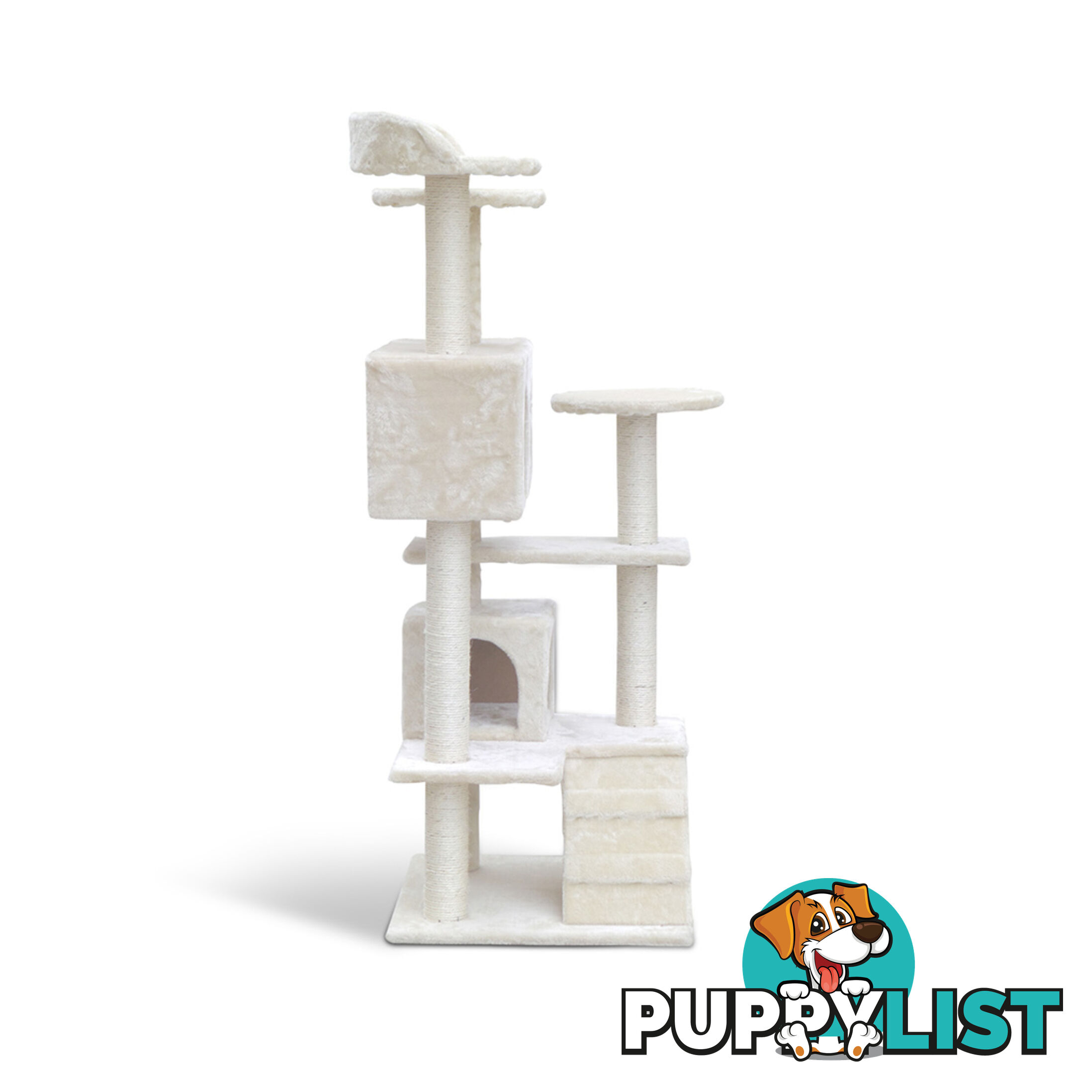 Cat Scratching Post  Tree House Condo 134cm Beige