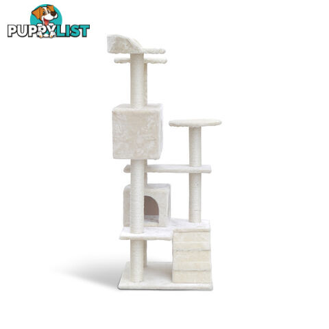 Cat Scratching Post  Tree House Condo 134cm Beige