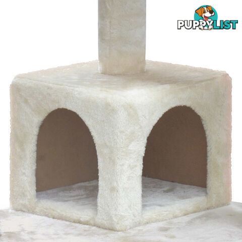 Cat Scratching Post  Tree House Condo 134cm Beige