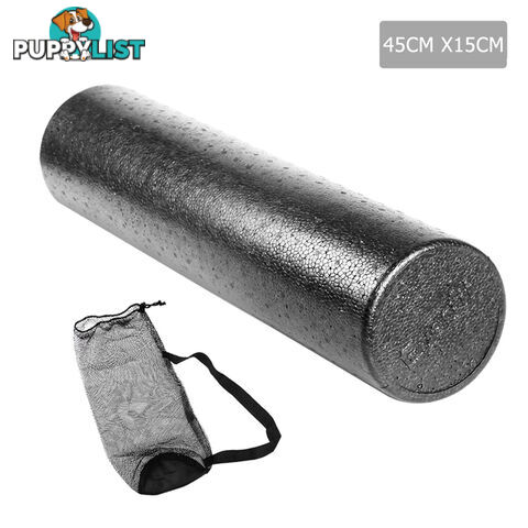 Yoga Gym Pilates EPP Stick Foam Roller Black 45 x 15cm