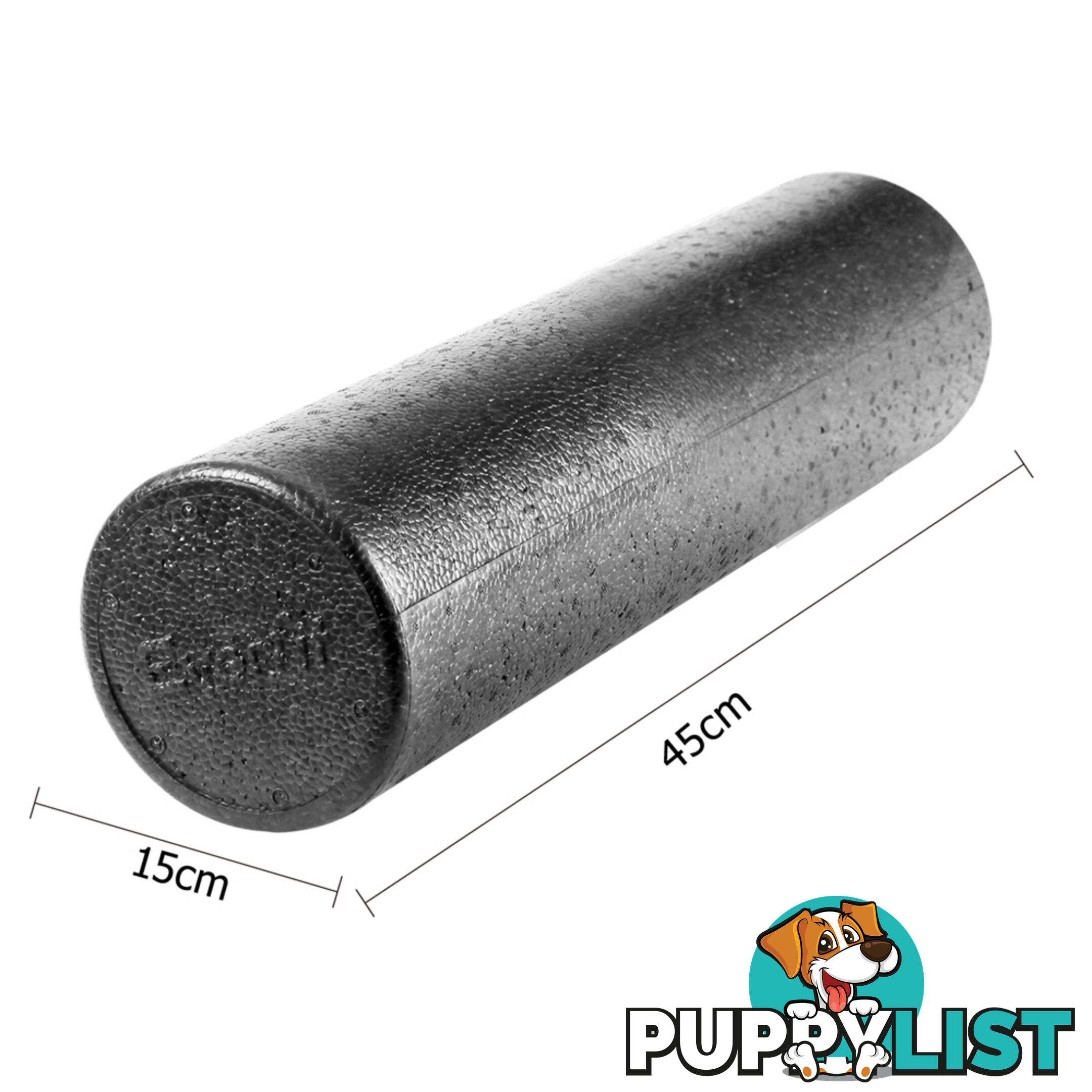 Yoga Gym Pilates EPP Stick Foam Roller Black 45 x 15cm