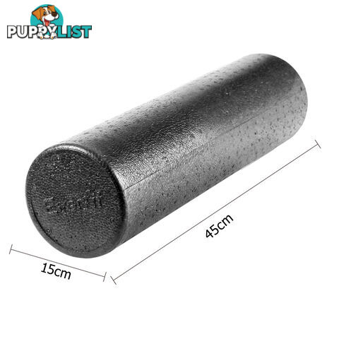 Yoga Gym Pilates EPP Stick Foam Roller Black 45 x 15cm