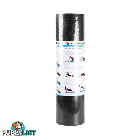 Yoga Gym Pilates EPP Stick Foam Roller Black 45 x 15cm