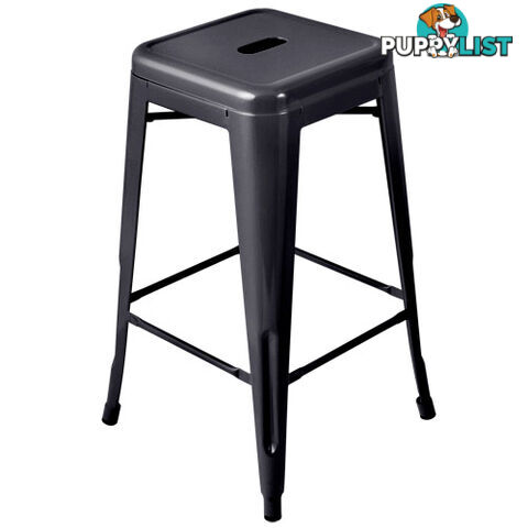 Set of 4 Replica Tolix Kitchen Bar Stool 66cm Black