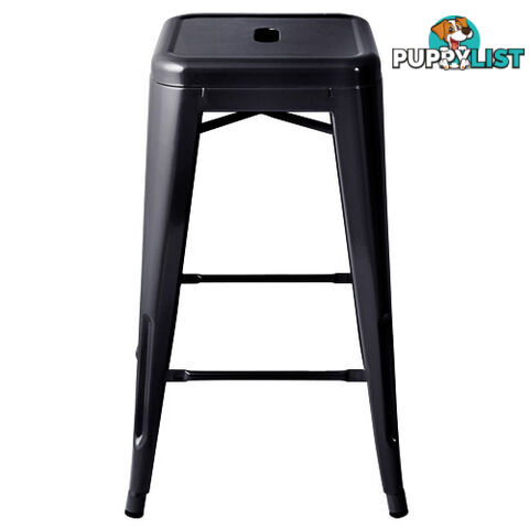 Set of 4 Replica Tolix Kitchen Bar Stool 66cm Black