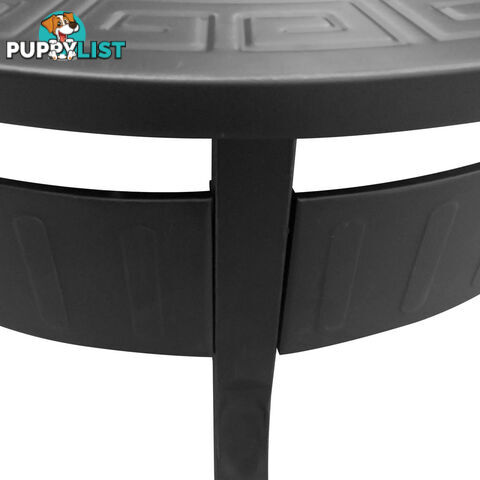 Outdoor Fire Pit BBQ Table Grill Fireplace Round