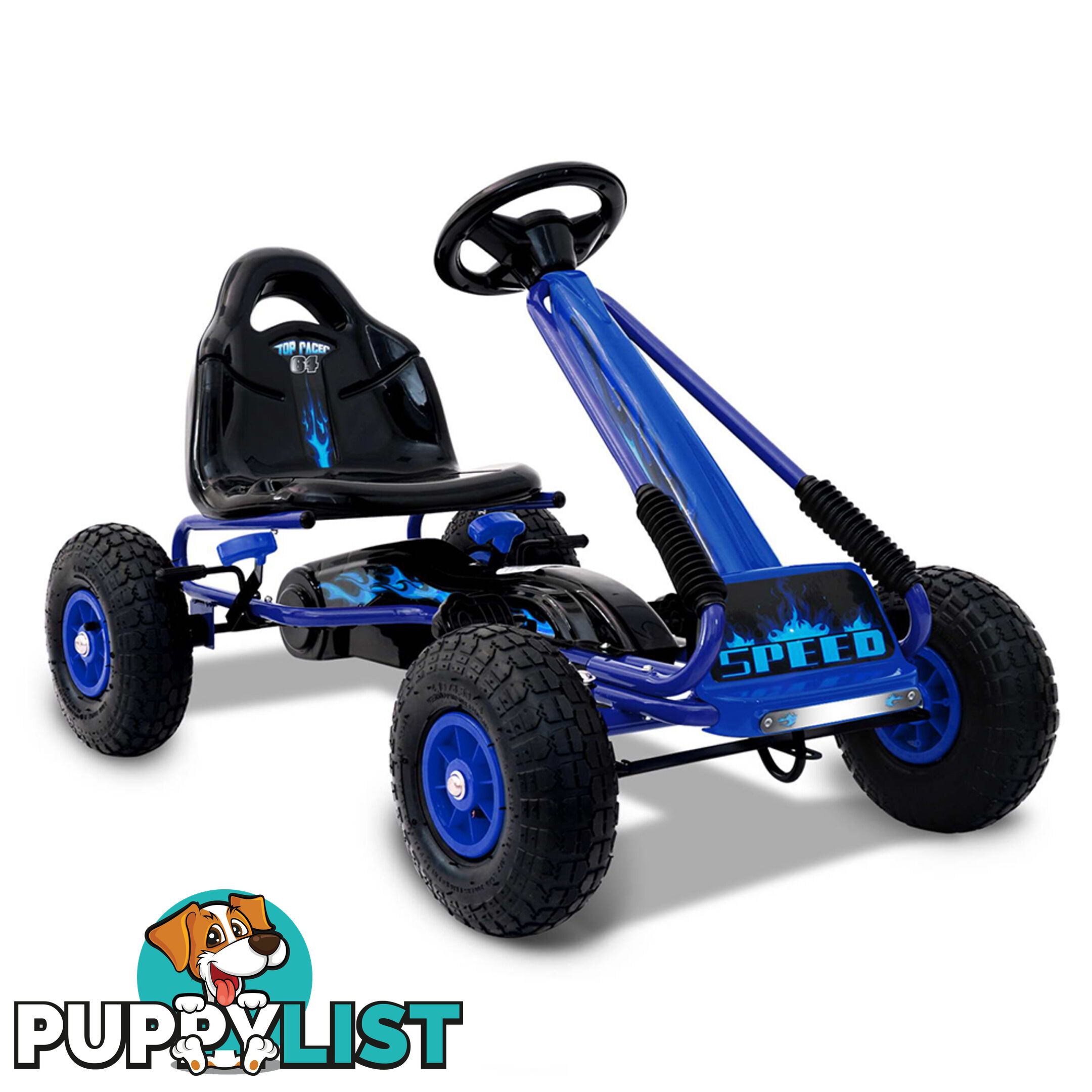 Kids Pedal Go Kart - Blue