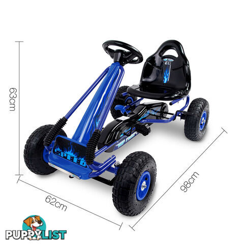 Kids Pedal Go Kart - Blue