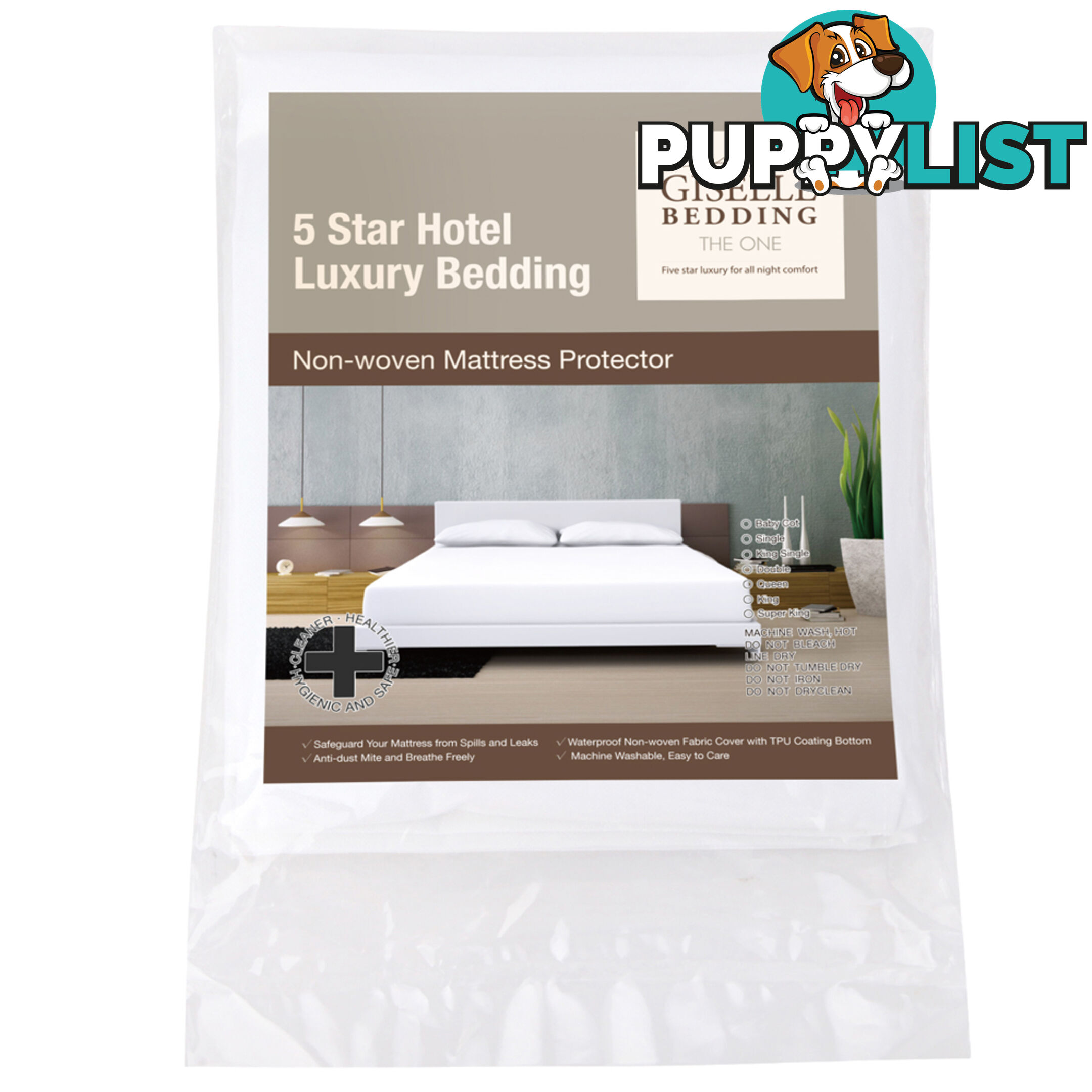 Waterproof Non-Woven Mattress Protector - Single