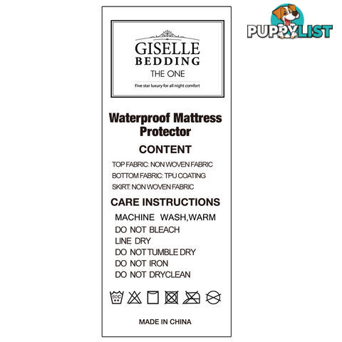 Waterproof Non-Woven Mattress Protector - Single