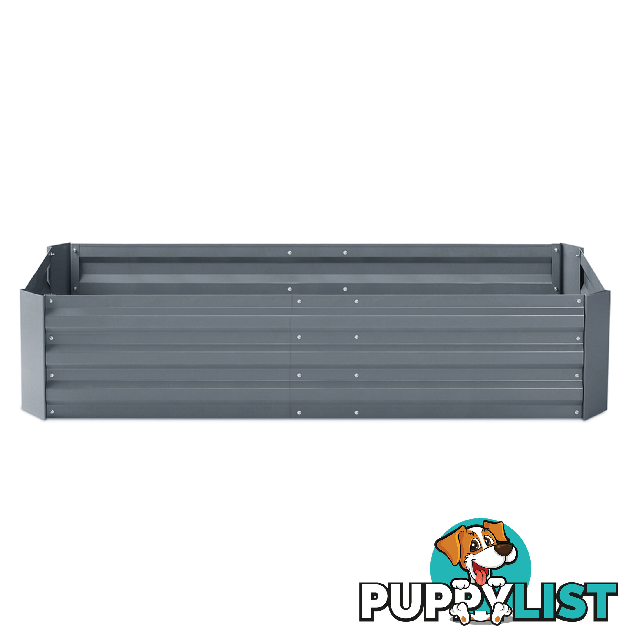 Galvanised Raised Garden Bed - 150 x 90 x 30cm - Grey