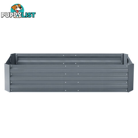 Galvanised Raised Garden Bed - 150 x 90 x 30cm - Grey