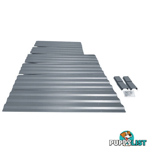 Galvanised Raised Garden Bed - 150 x 90 x 30cm - Grey