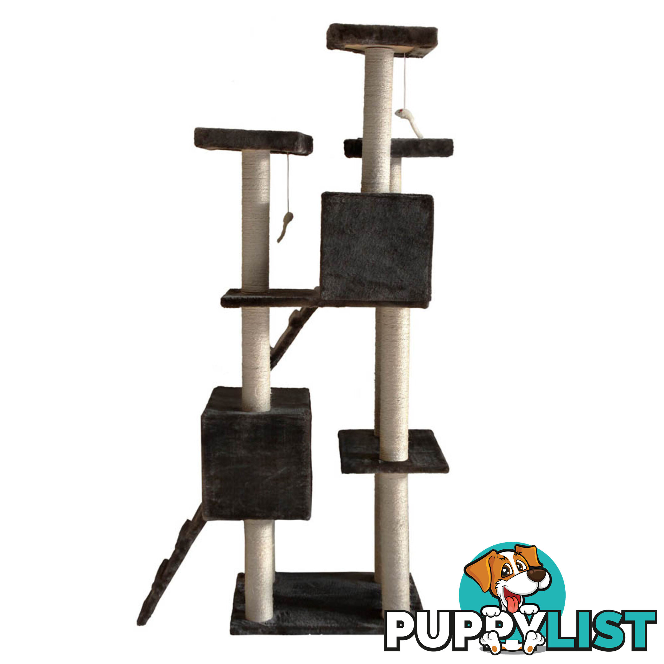 Cat Scratching Poles Post Furniture Tree 185cm Dark Grey