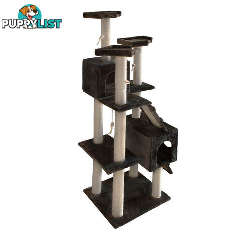 Cat Scratching Poles Post Furniture Tree 185cm Dark Grey