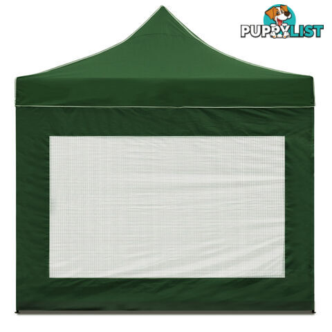 3x3 Pop Up Gazebo Hut with Sandbags Green