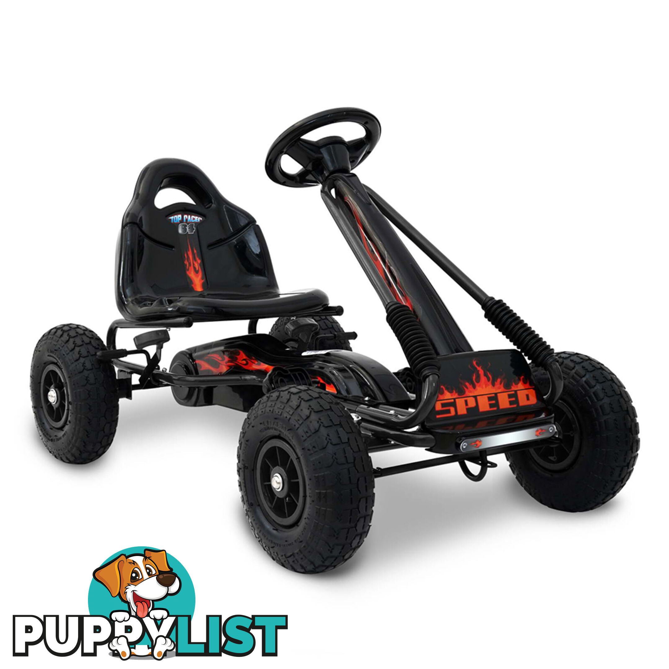 Kids Pedal Go Kart - Black