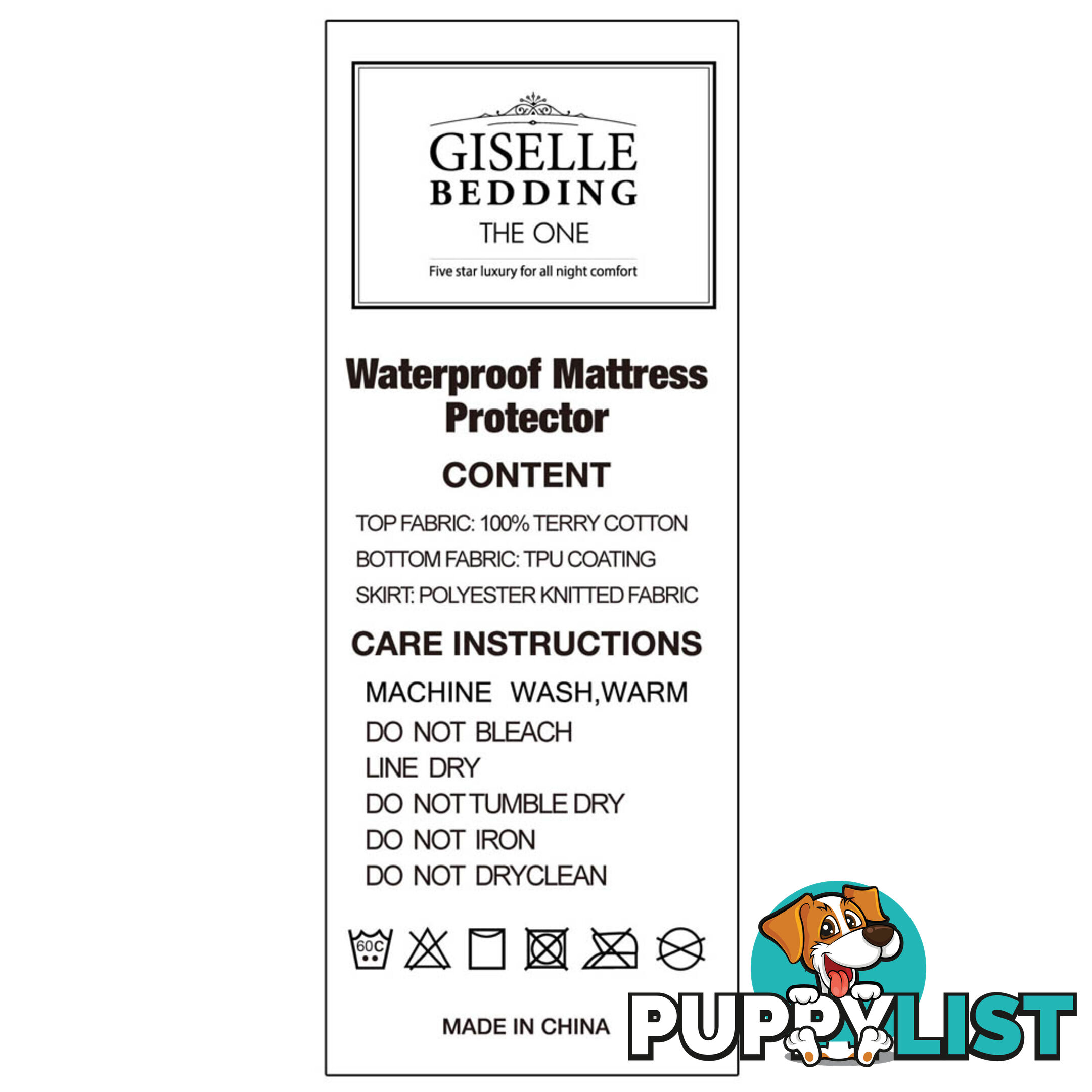 Waterproof Mattress Protector - Double