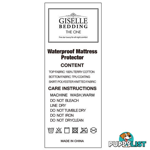 Waterproof Mattress Protector - Double