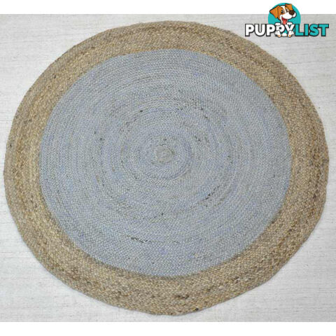 Jute Round Grey Rug Grey & Natural 200x200cm