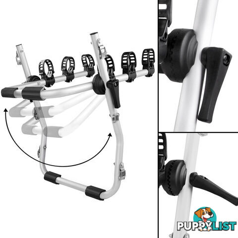 Foldable Aluminium Strap-On 3 Bicycle Bike Rack Carrier