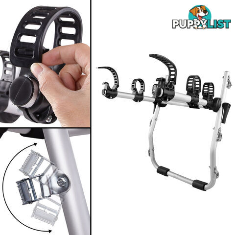 Foldable Aluminium Strap-On 3 Bicycle Bike Rack Carrier