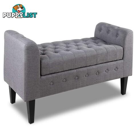 Linen Fabric Storage Ottoman _ÑÐ Grey