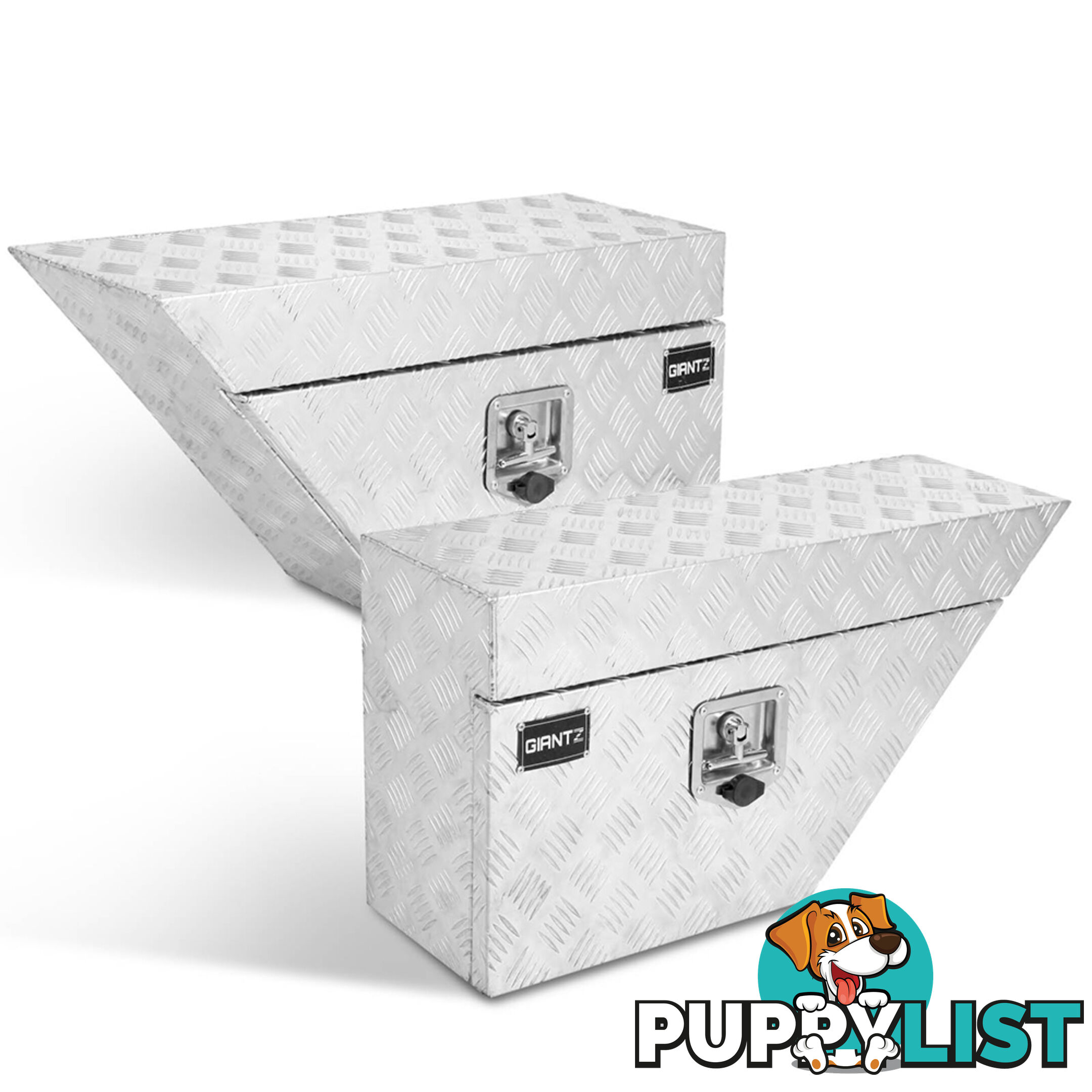 Set of 2 Aluminium Under Tray Tool Boxes