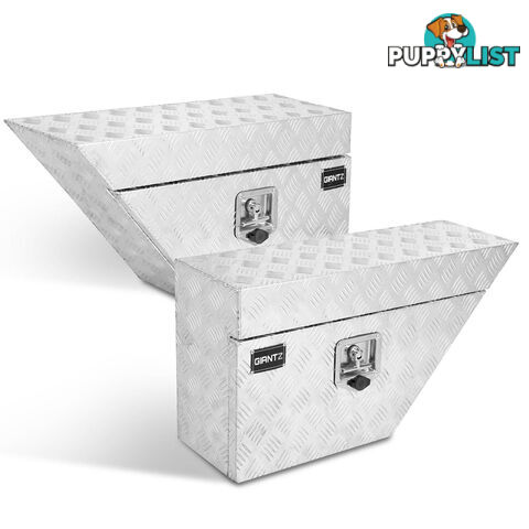 Set of 2 Aluminium Under Tray Tool Boxes