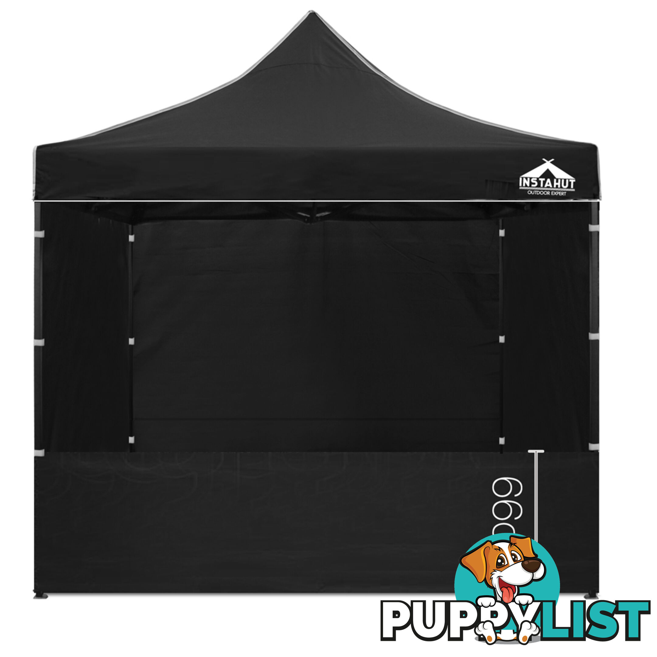 3x3 Pop Up Gazebo Hut with Sandbags Black