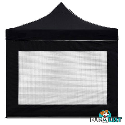 3x3 Pop Up Gazebo Hut with Sandbags Black