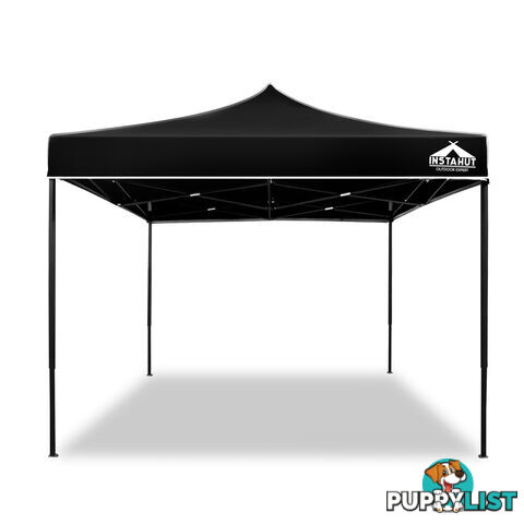 3x3 Pop Up Gazebo Hut with Sandbags Black