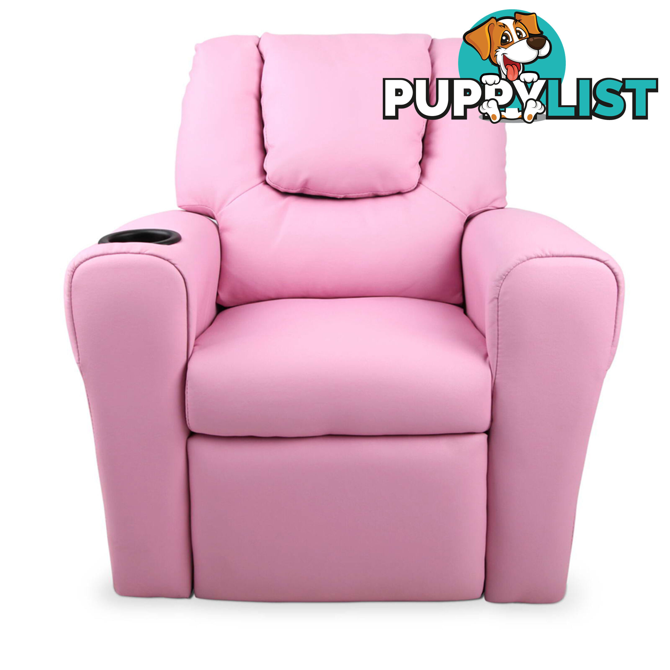 Kids Padded PU Leather Recliner Chair  - Pink