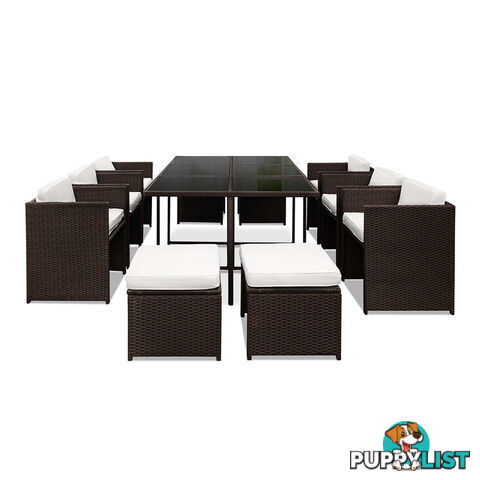 Capetown Dining 10 Seater Set _ÑÐ Brown & White