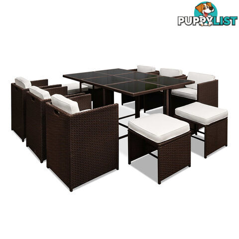 Capetown Dining 10 Seater Set _ÑÐ Brown & White