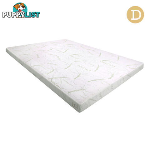 Cool Gel Memory Foam Mattress Topper w/ Bamboo Fabric Cover 8cm Double