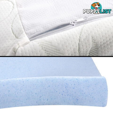 Cool Gel Memory Foam Mattress Topper w/ Bamboo Fabric Cover 8cm Double