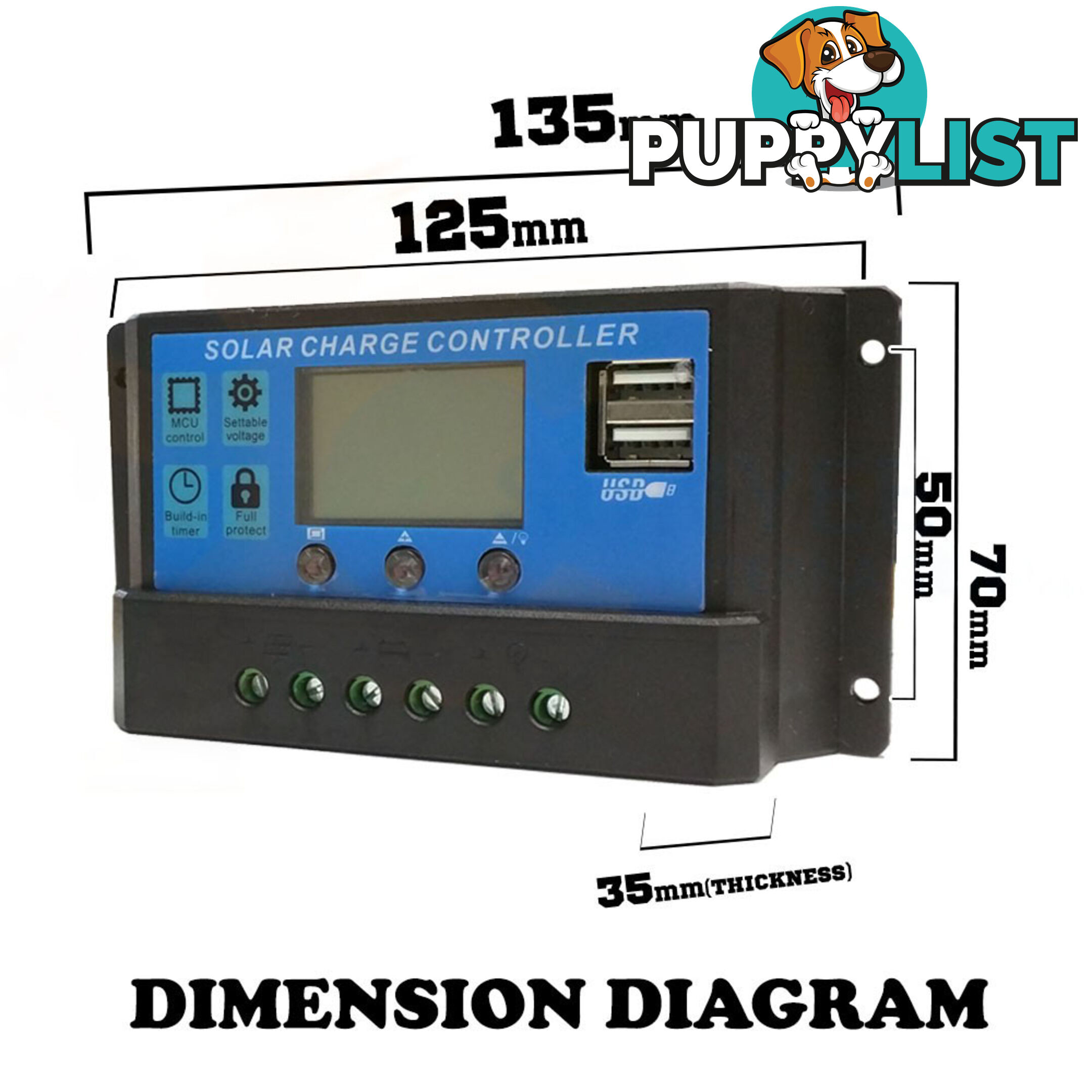 30A 12V-24V LCD Display PWM Solar Panel Regulator Charge Controller & Timer PWN