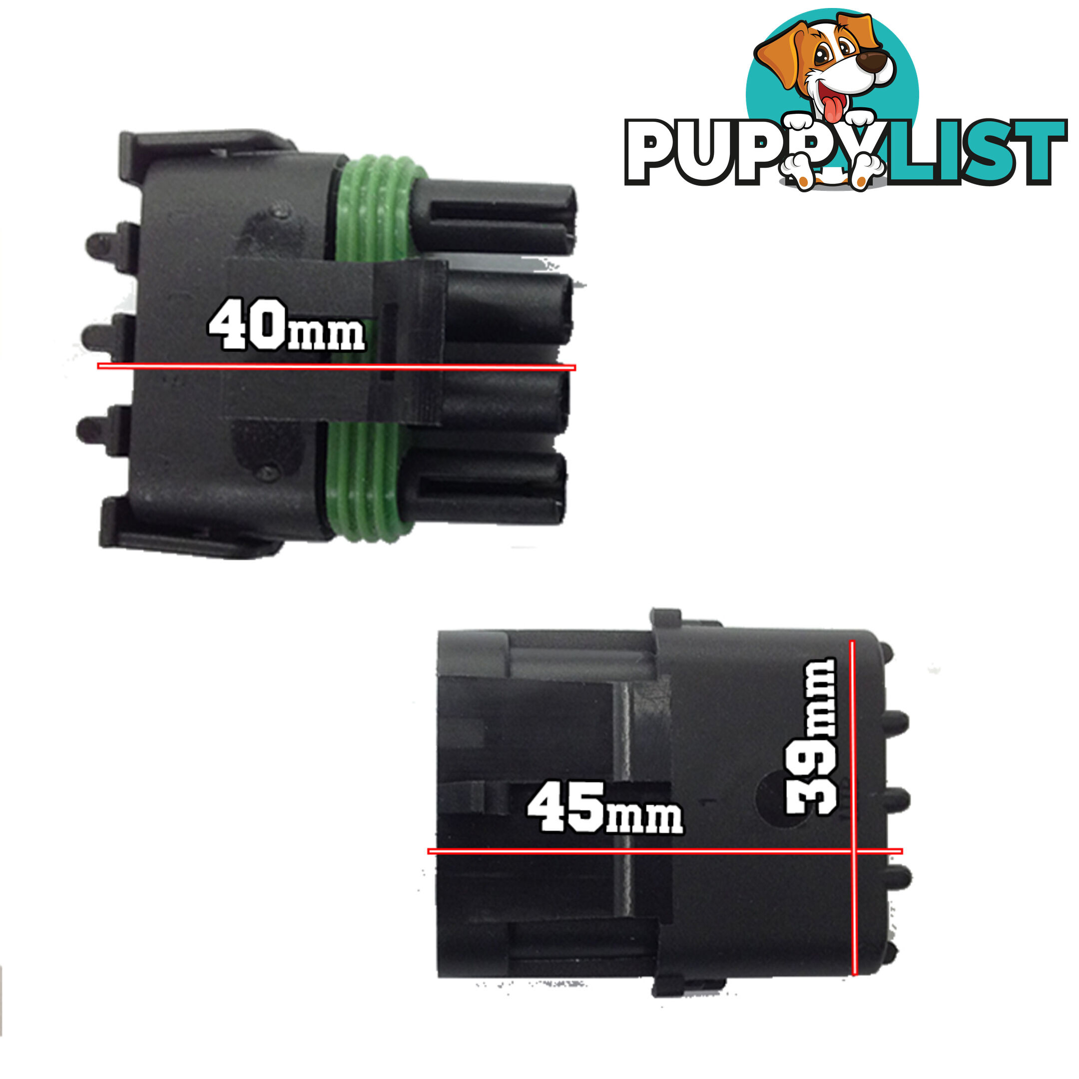 2PCS 12V/24V KITS 1.5MM 4 WAY WATERPROOF AUTO ELECTRICAL WIRE CONNECTOR PLUG