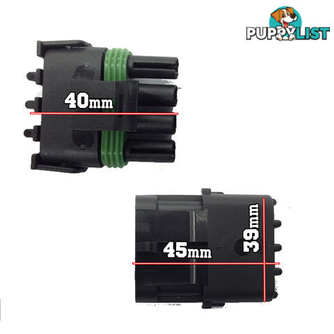 2PCS 12V/24V KITS 1.5MM 4 WAY WATERPROOF AUTO ELECTRICAL WIRE CONNECTOR PLUG