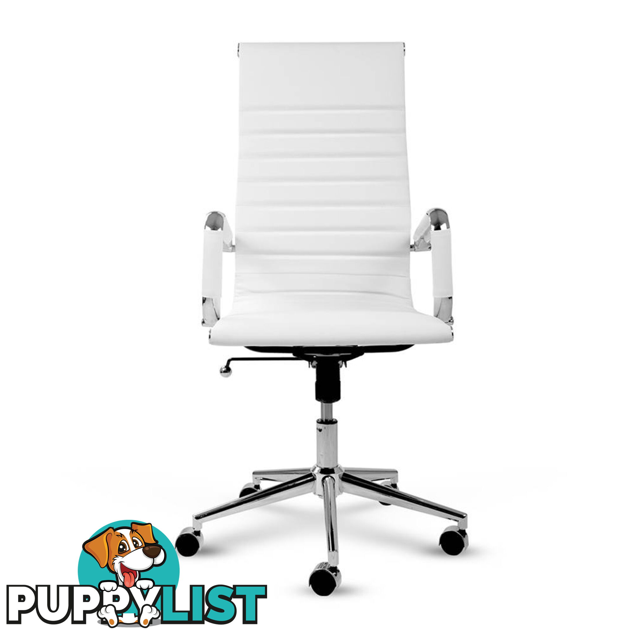 Eames Replica PU Leather High Back Executive Computer Office Chair White